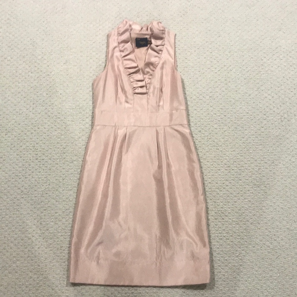 Pink Ruffle Neck Dress, size 2